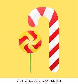 Happy New Year or Merry Christmas greeting card. Holiday illustration. Vector design for celebration.