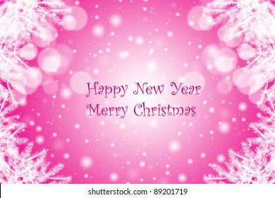 Happy New Year and Merry Christmas decoration background