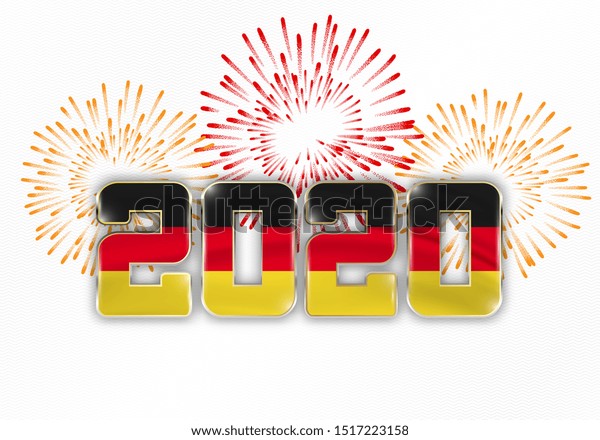 Happy New Year Merry Christmas 2020 Stock Vector Royalty Free