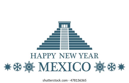 Happy New Year Mexico. EPS 10. Vector illustration