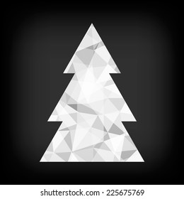 Happy New Year modern design template. christmas tree silhouette. vector eps 10