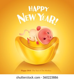 ¡Feliz Año Nuevo! El año del mono. Año Nuevo Chino 2016.