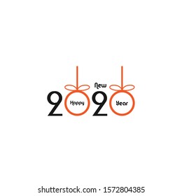 Happy New Year Nice Logo Design Vector 2020