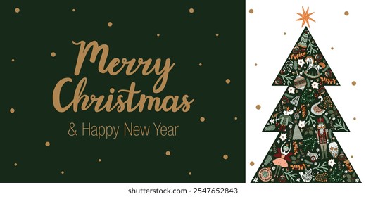  Happy New Year Nutcrackers . Poster. Christmas illustration. Interior poster. 
