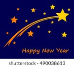 Happy New Year on blue sky