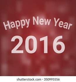 Happy New Year on red  background ,Greeting Card design ,  vector eps10