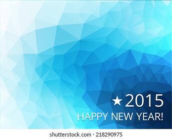 Happy New Year on Unique Triangle Background