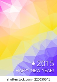 Happy New Year on Unique Triangle Background