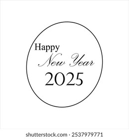 Happy new year on white background.