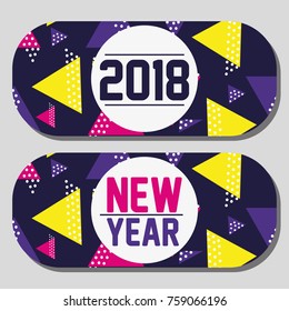 happy new year over color backgroun design