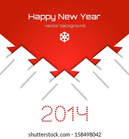 Happy New Year paper background, vector design template