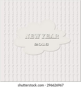 Happy new year paper cutting greeting card. 