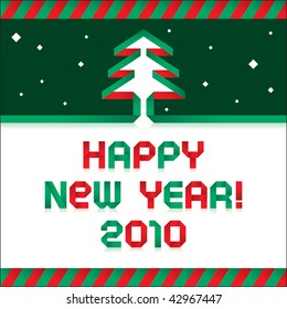 Happy new Year -  Paper Tape Font Spruce