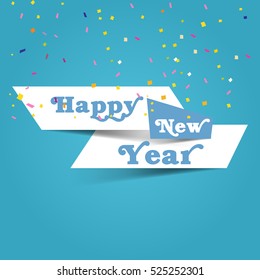 Happy new year party flyer .