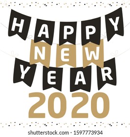 happy new year party, greeting 2020, card new year, colourful new year 2020, welcome new year 2020, golden black, red black, background, diy