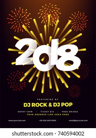 Happy New Year Party Poster, Banner or Flyer Design.