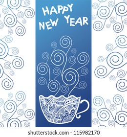 Happy new year pattern background vector illustration