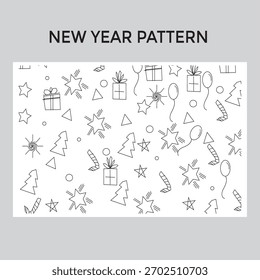Feliz diseño de patrón de año Nuevo y patrón de celebración, que suena en la alegría y el brillo de un brillante, feliz año Nuevo 2026