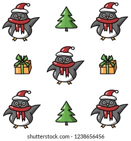 Happy new year pattern - vector illustration on white backgroud 