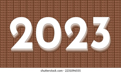 Happy New Year post . Design templates with typography logo 2023 for celebration. Minimalistic trendy backgrounds for branding, banner, cover, card