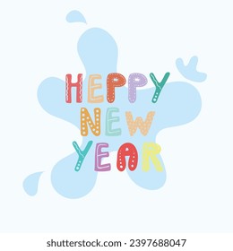 Happy New Year Post design. Simple cute post for new year. book and diary cover design.