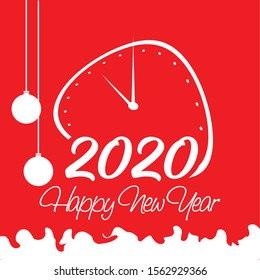 Happy new year postcard 2020