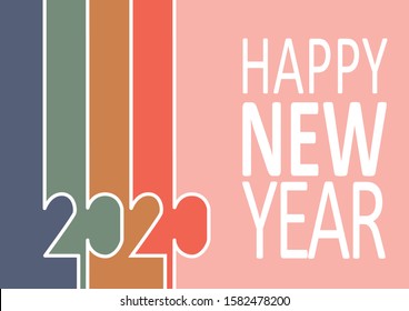 happy new year postcard for 2020