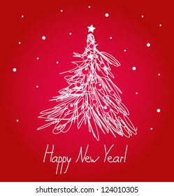 Happy New Year postcard