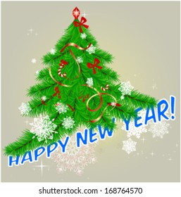 Happy New Year postcard