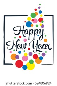 Happy new year postcard