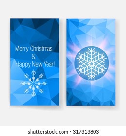 Happy new year. Postcard, invitation. Set of Christmas and New Year greeting cards. Vector illustration. Set of abstract vector modern brochure design template. 