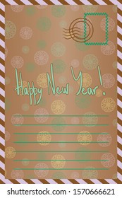 Happy new year postcard vector image