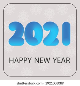 Happy New Year Poster. 2021 new year concept for poster, banner, greeting card design.