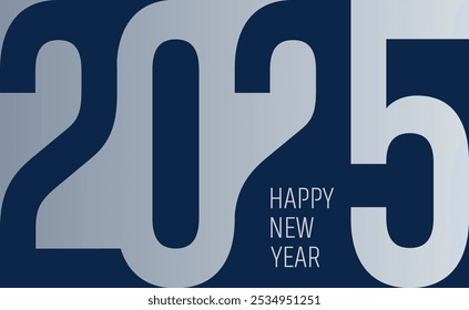 Happy New Year poster. 2025. Vector illustration. Sketch for creativity.