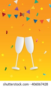 Happy new year poster background with space