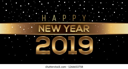 Happy New Year poster or banner - Vector