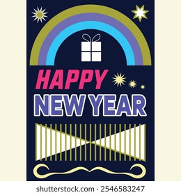 happy new year poster design