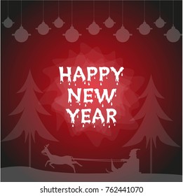 Happy New Year Poster, Flyer, Vector, Illustration, Eps File