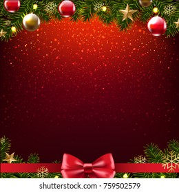 Happy New Year Poster With Gradient Mesh, Vector Illustration