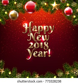 Glückliches New Year Poster mit Farbverlauf-Mesh, Vektorgrafik