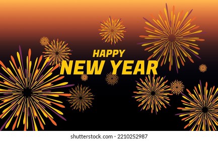 Happy new year poster, vector art and illustration. can be used for landing pages, Templates, web, mobile apps, posters, banners, flyers, backgrounds