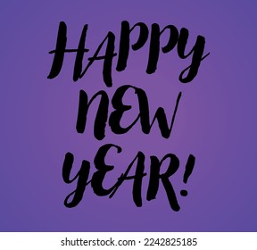 Happy New Year Poster. Vektorgrafik-Banner für das neue Jahr. Nachricht mit den besten Wünschen für das neue Jahr