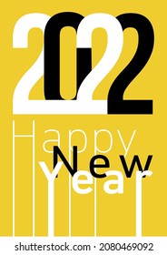 Happy New Year posters. typography design 2022. vector