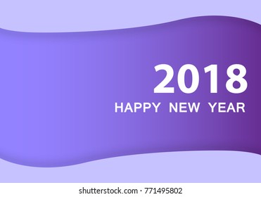 Happy New Year.
Purple background, Color of the year 2018 , Vector illustration.