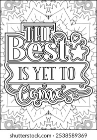 Happy New Year Quote Coloring Page. New Year Quote Coloring Page for Adults.