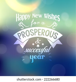 Happy New Year Quote Vector Design