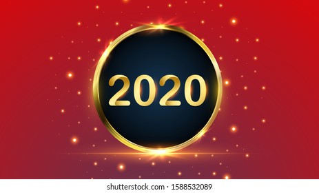 Happy new year red background, vector, illustration, eps file