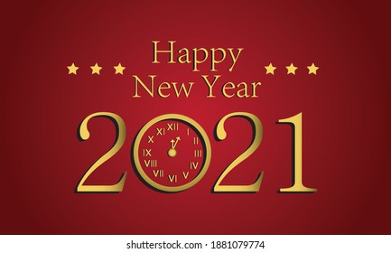 happy new year with red background