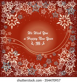 Happy new year red background