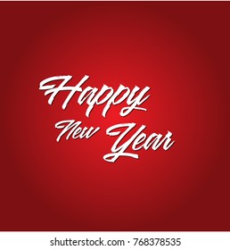 Happy New Year red and white
